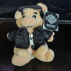 Harley Davidson 90s ush Biker Girl Pig Plush